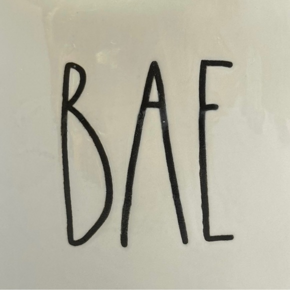 Rae Dunn BAE Mug Coffee Tea White Black Large Long Letters NWT 2018 OG Dimples - Picture 3 of 12